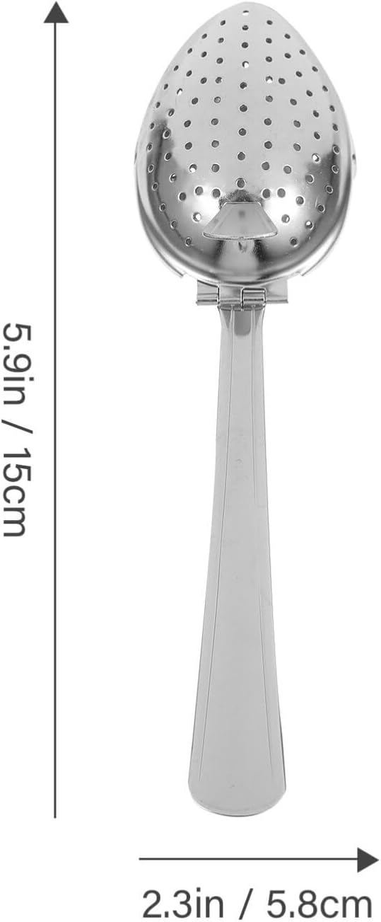 SHERCHPRY 1 cesta de té de acero inoxidable, coladores de té con tapa, colador de té extrafino, infusor de té de acero inoxidable, té caliente, té