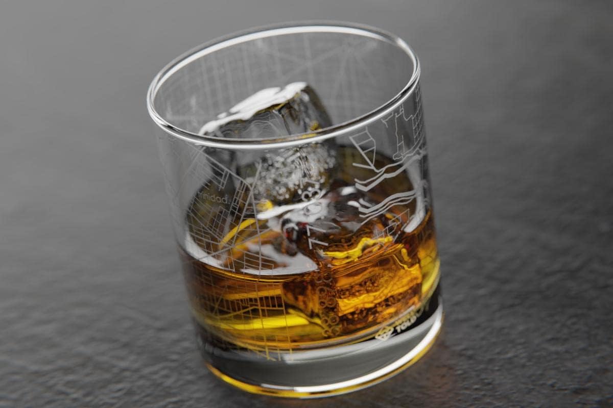 Well Told Vaso grabado de Washington DC Map Rocks, vidrio de whisky antiguo (11 onzas, transparente), regalo para los amantes del whisky