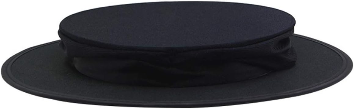 WSNMING Sombrero plegable de la parte superior del sombrero-mago plegable de la parte superior negra del sombrero de primavera del truco de la magia