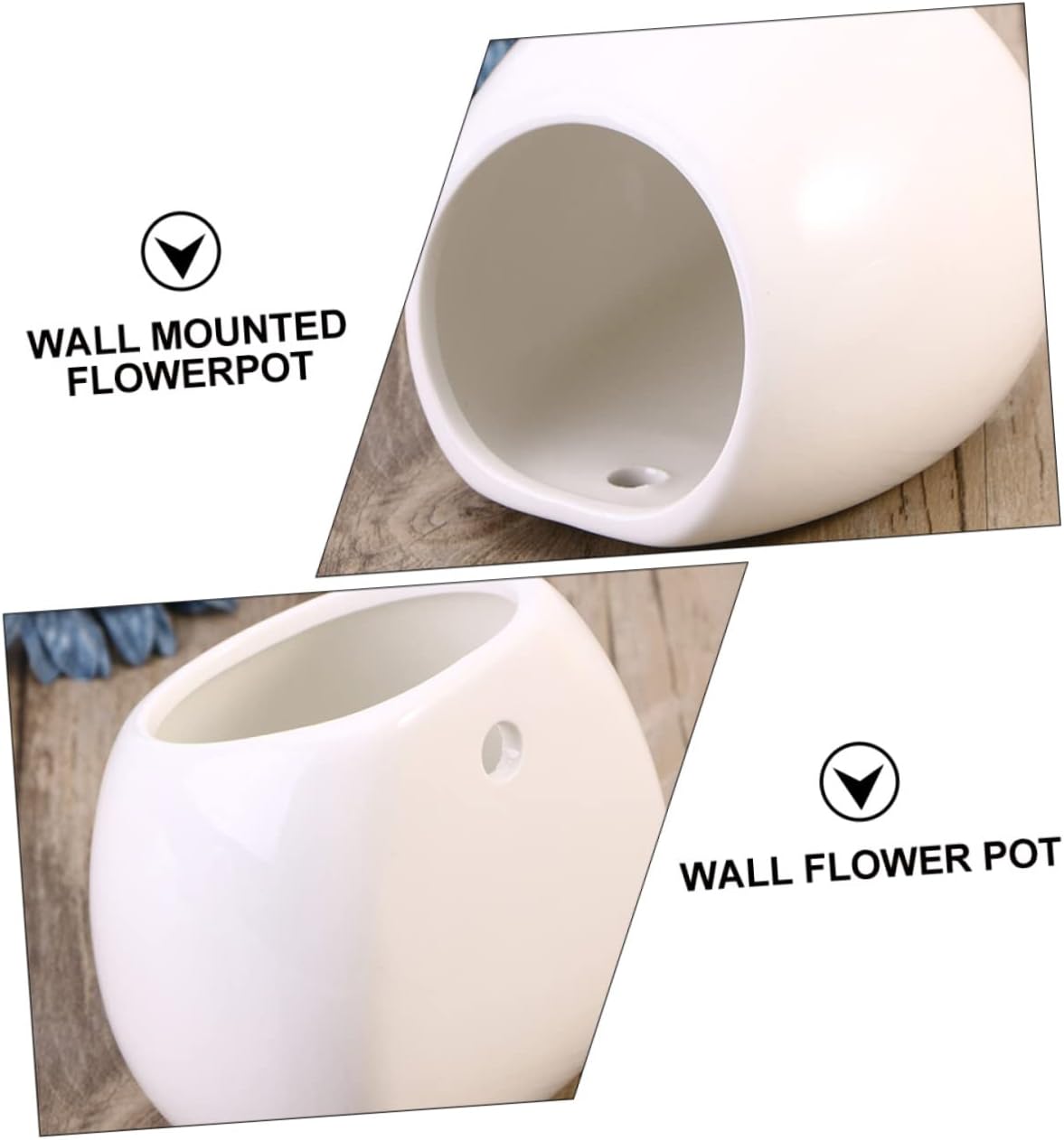Yardwe Maceta colgante para plantas, 4 piezas, maceta colgante, florero, bonsái, contenedor de plantas de pared, contenedor para plantas, balcón,