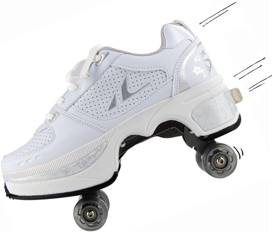 Patines para mujeres, zapatos con ruedas para niñas, zapatos retráctiles para niños, zapatos de parkour para adultos, patines en línea, patines para