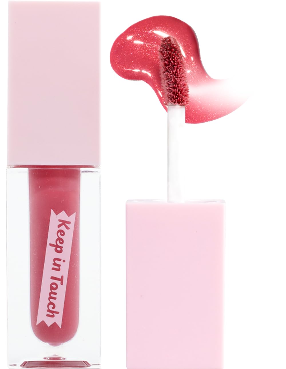 Keep In Touch Jelly Plumper Tint Tea & Twinkle  Brillo de labios antiadherente de larga duración  Tinte de labios coreano vegano y libre de crueldad