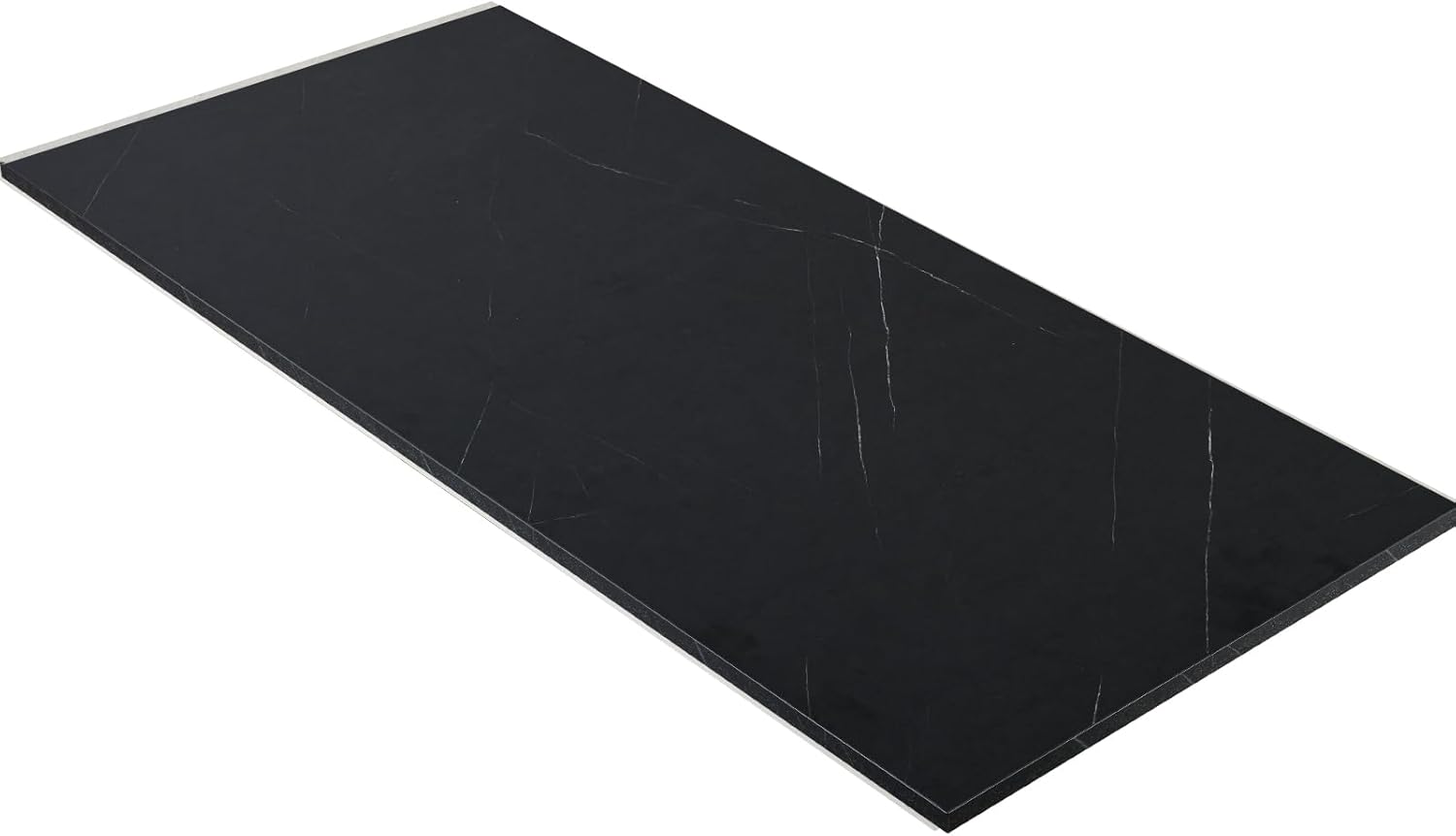 Kaboon Mesa universal de 40 x 18 pulgadas, mesa sólida de melamina de una pieza, escritorio doble en L, escritorio flotante para bricolaje, hogar y