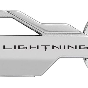 Hecho para Ford F-150 Lightning Silver Snap Hook Metal Llavero, plateado Hecho para Ford F-150 Lightning Silver Snap Hook Metal Llavero, plateado