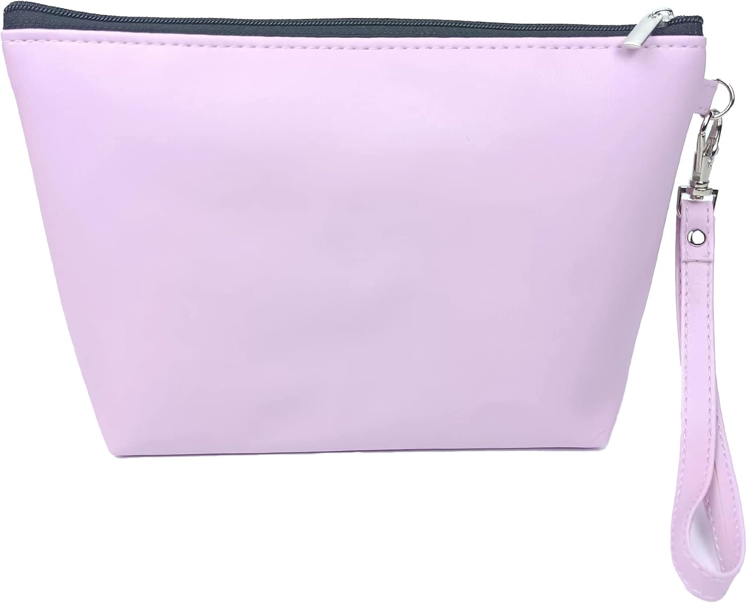 PIHNSDUA Bolsa de cosméticos para mujer, bolsa de maquillaje de viaje, resistente al agua, bolsa pequeña de piel sintética con cremallera, Púrpura,