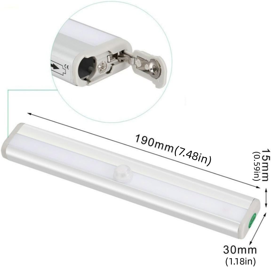 2 luces LED con sensor de movimiento infrarrojo para luz debajo del mostrador en cocina, pasillo, escalera, armario, tocador (luz cálida)