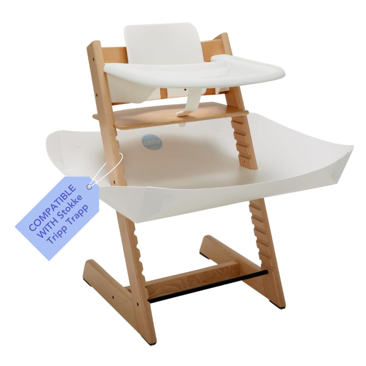 CATCHY – Recogedor de alimentos – Compatible con silla alta Stokke Tripp Trapp – Trona se vende por separado – Atrapasador de alimentos y desorden