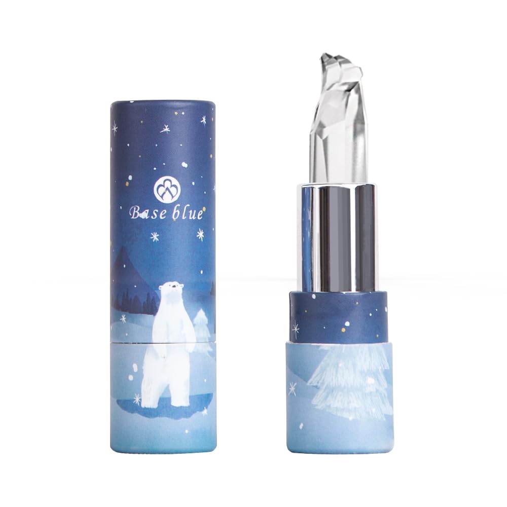 Baseblue Cosmetics Polar Bear Transforming, bálsamo labial con pH de menta fresca, lápiz labial que cambia de color y bálsamo labial tintado,