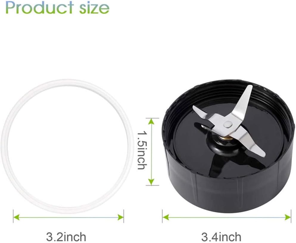 Paquete de 2 piezas de repuesto para licuadora, cuchillas cruzadas, compatibles con mezclador Magic Bullet de 250 W (modelo MB1001)