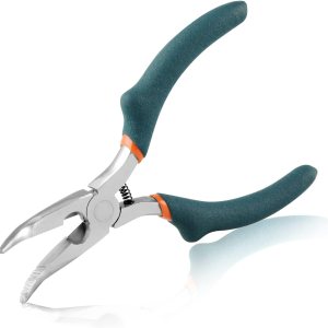 SPEEDWOX Alicates de punta doblada con cortador de 5 pulgadas de mandíbula dentada curvada con hombro convexo Alicates de joyería de precisión SPEEDWOX Alicates de punta doblada con cortador de 5 pulgadas de mandíbula dentada curvada con hombro convexo Alicates de joyería de precisión
