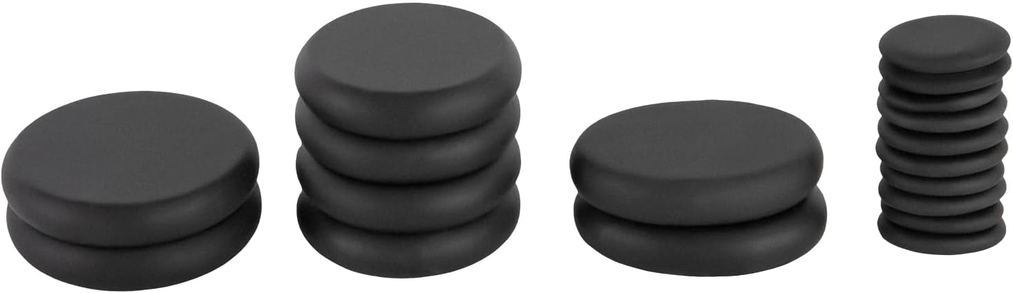 Eapmic Juego de 16 piedras calientes de basalto con piedras calientes, kit de piedras de masaje con caja calefactora para masaje corporal (incluye