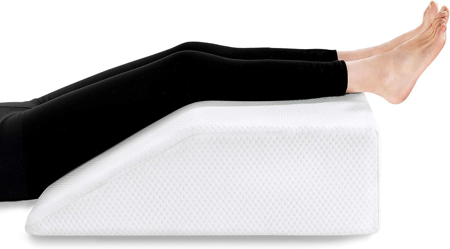 joybest Almohada de elevación de piernas con parte superior de espuma viscoelástica de gel refrescante, almohadas de piernas de 8 pulgadas para