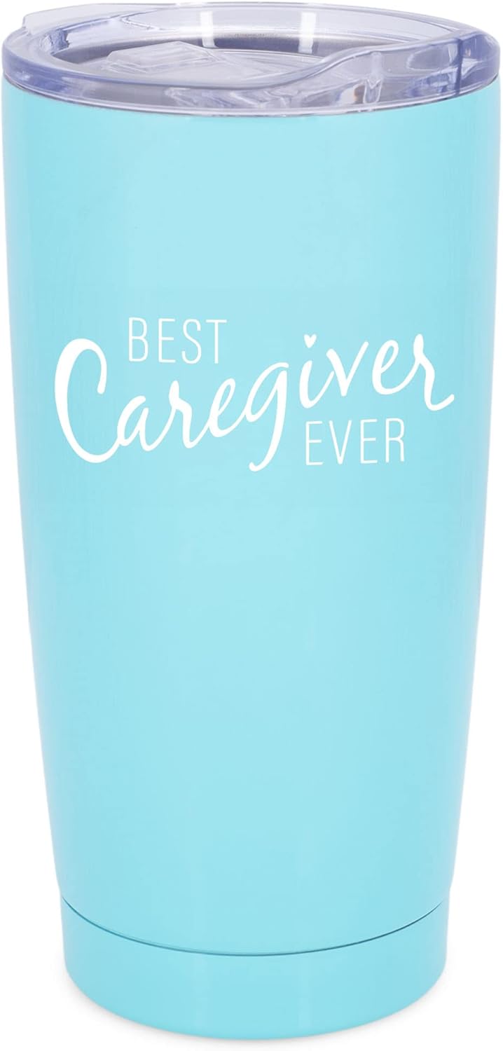 Elanze Designs Best Caregiver – Vaso de viaje de acero inoxidable de 30 onzas