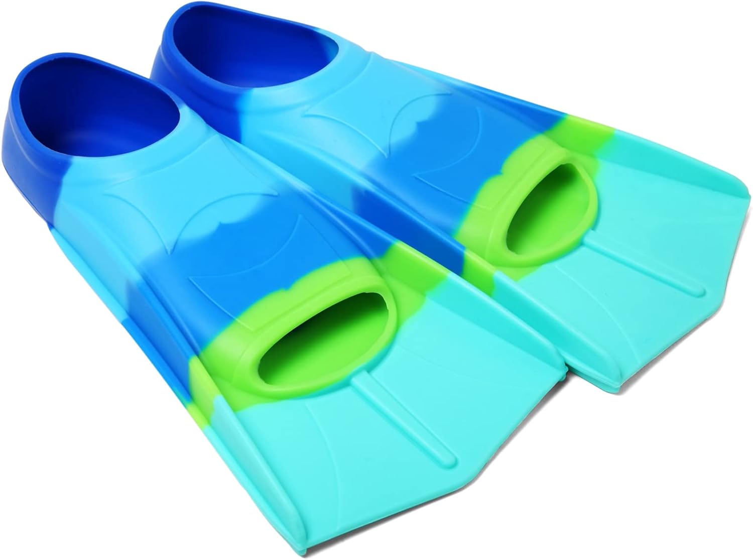 Aletas de natación para niños, aletas cortas de entrenamiento de natación para regazo, piscina, esnórquel para niños, niñas, niños y principiantes
