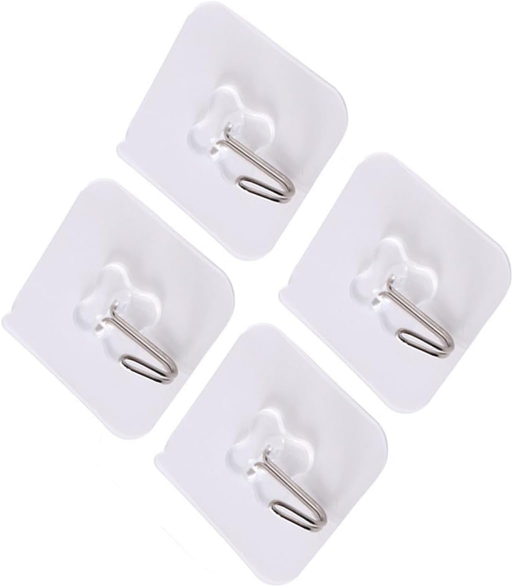STOBAZA 4 piezas de toallero de cocina gancho de baño, ganchos reutilizables para pegar con ventosa, ganchos adhesivos transparentes, gancho
