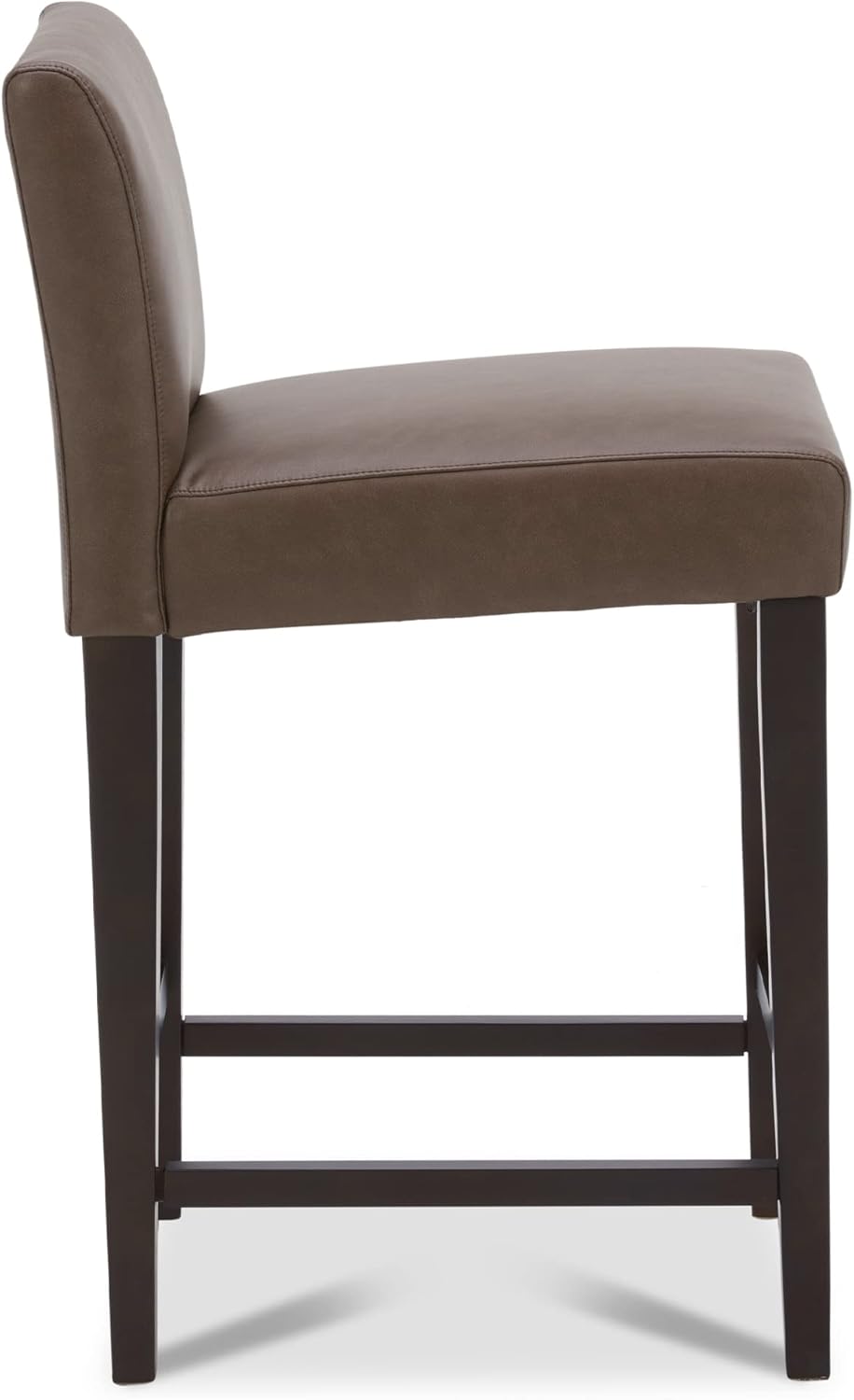 CHITA Juego de 2 taburetes de bar de altura de mostrador, taburetes de bar tapizados de altura de asiento de 25 pulgadas, de piel sintética en