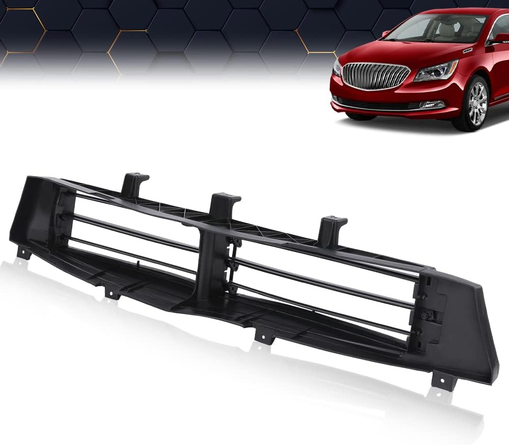 PIT66 Parachoques delantero parrilla obturador compatible con 2014 2015 2016 Buick LaCrosse Sedan sin controladormotoractuador