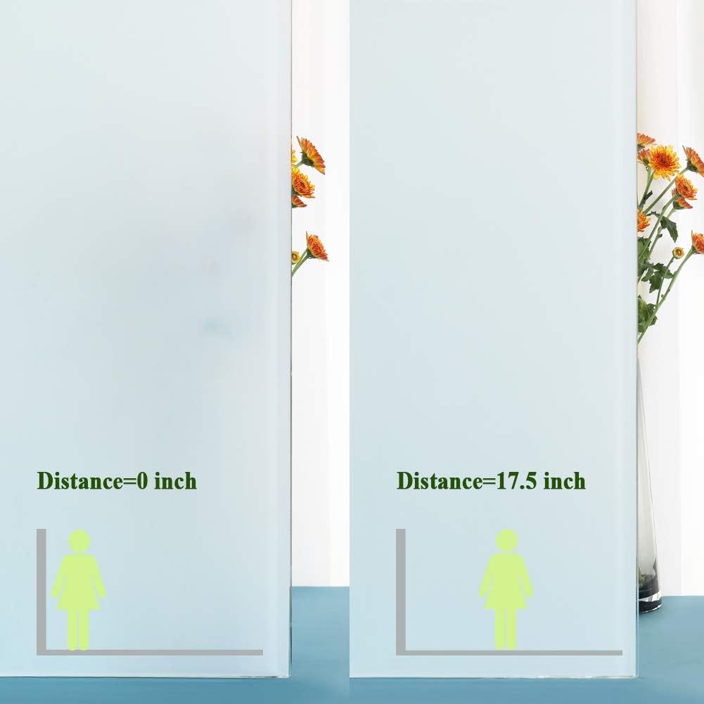 Película de privacidad blanca esmerilada para ventana, sin pegamento, película de vidrio manchado, tinte estático, control de calor, anti UV, para