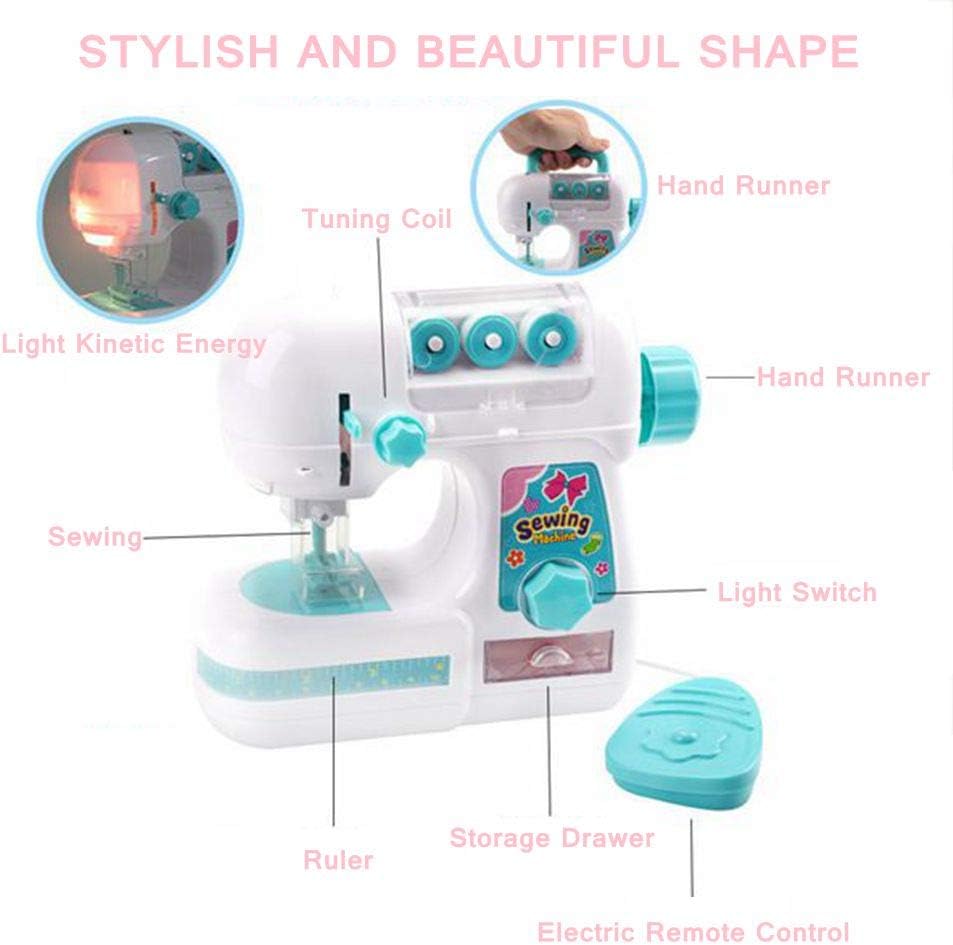 Bnineteenteam Mini máquina de coser, máquina de coser niños juguete para niñas niños