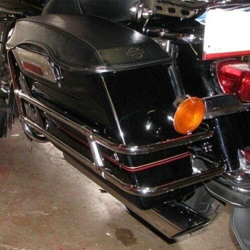 TCT-MT – Soporte de soporte para alforja para Harley Touring FLHR y FLHT 1997-2008, FLHTCUSE 06-’08 modelos FLTR ’98-’08, negro y cromado (repuesto