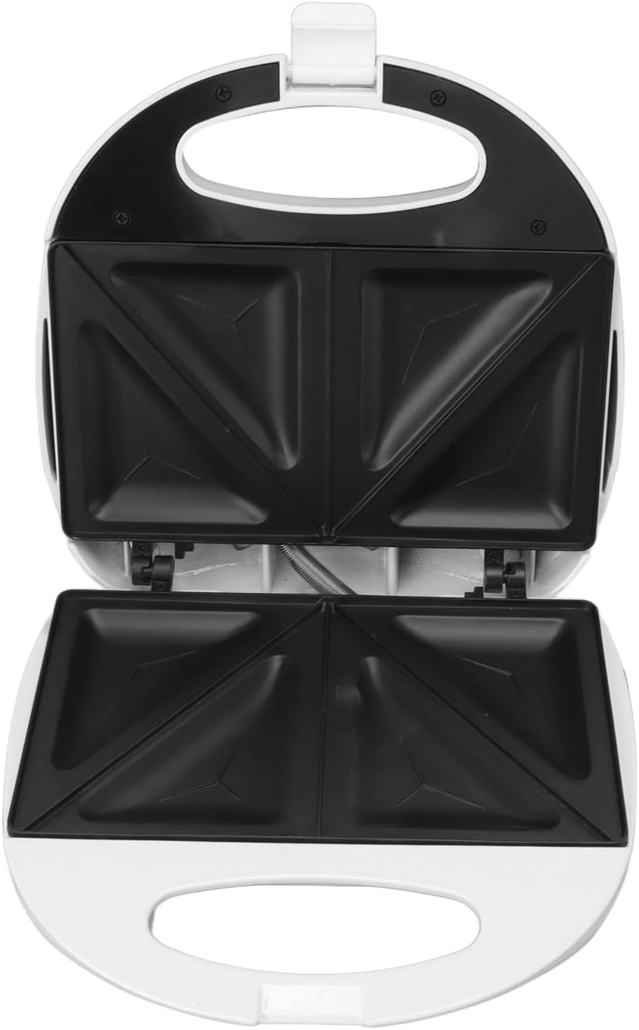 Ozgkee Tostadora eléctrica de 750 W, prensa y tostadora de llenado profundo, tostadora con placa antiadherente, fácil de