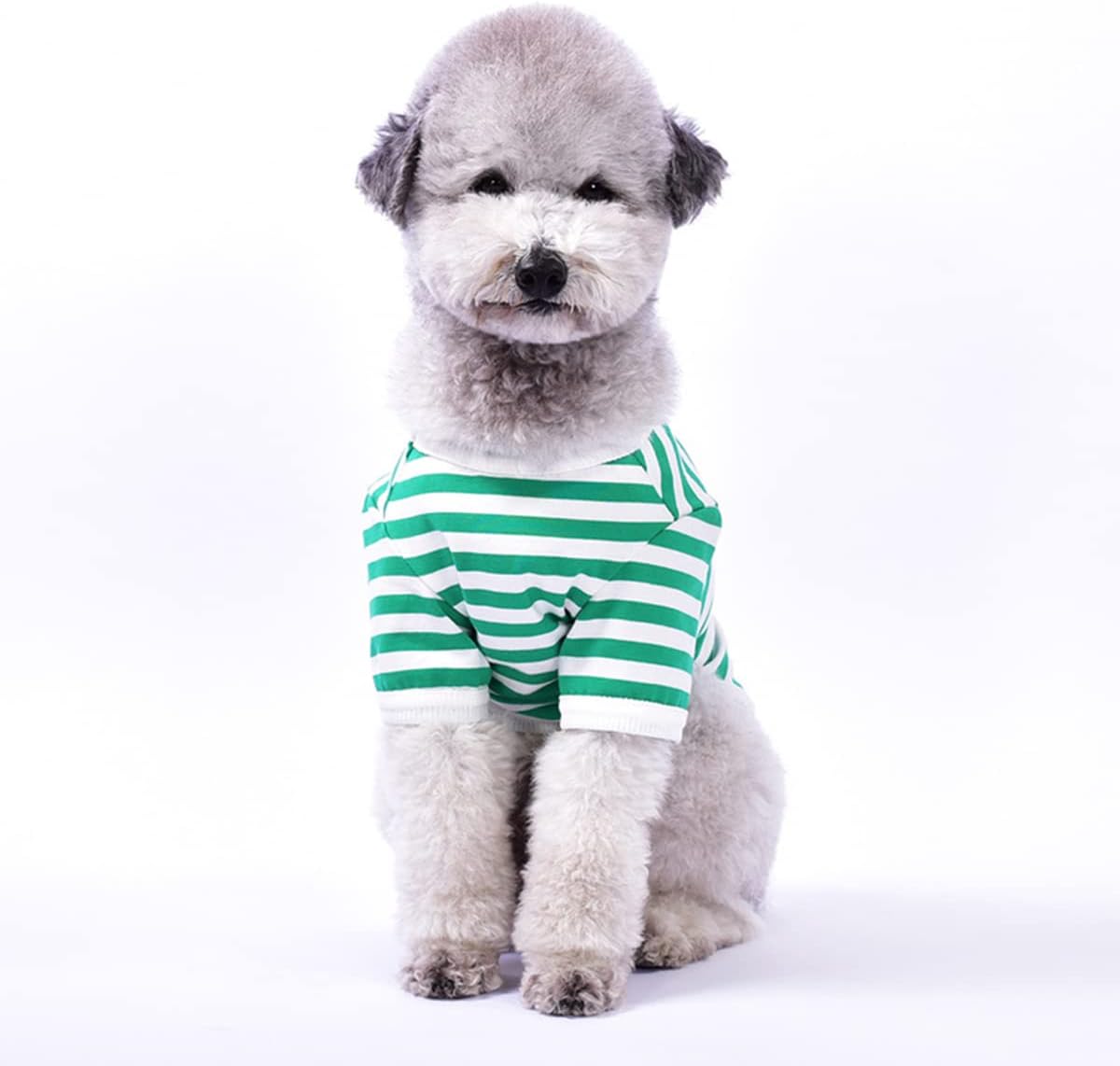 Camiseta a rayas para perro, ropa de moda para mascotas, camisetas de algodón, chalecos elásticos, suaves y frescas para cachorros y gatitos