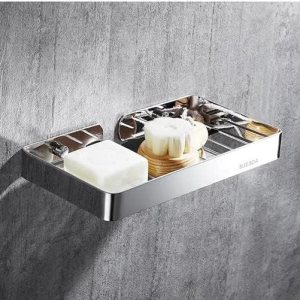 THEODORE Jaboneras de acero inoxidable, soporte para jabón de barra autoadhesivo, jabonera autodrenante para barra de jabón, soporte para jabón para THEODORE Jaboneras de acero inoxidable, soporte para jabón de barra autoadhesivo, jabonera autodrenante para barra de jabón, soporte para jabón para