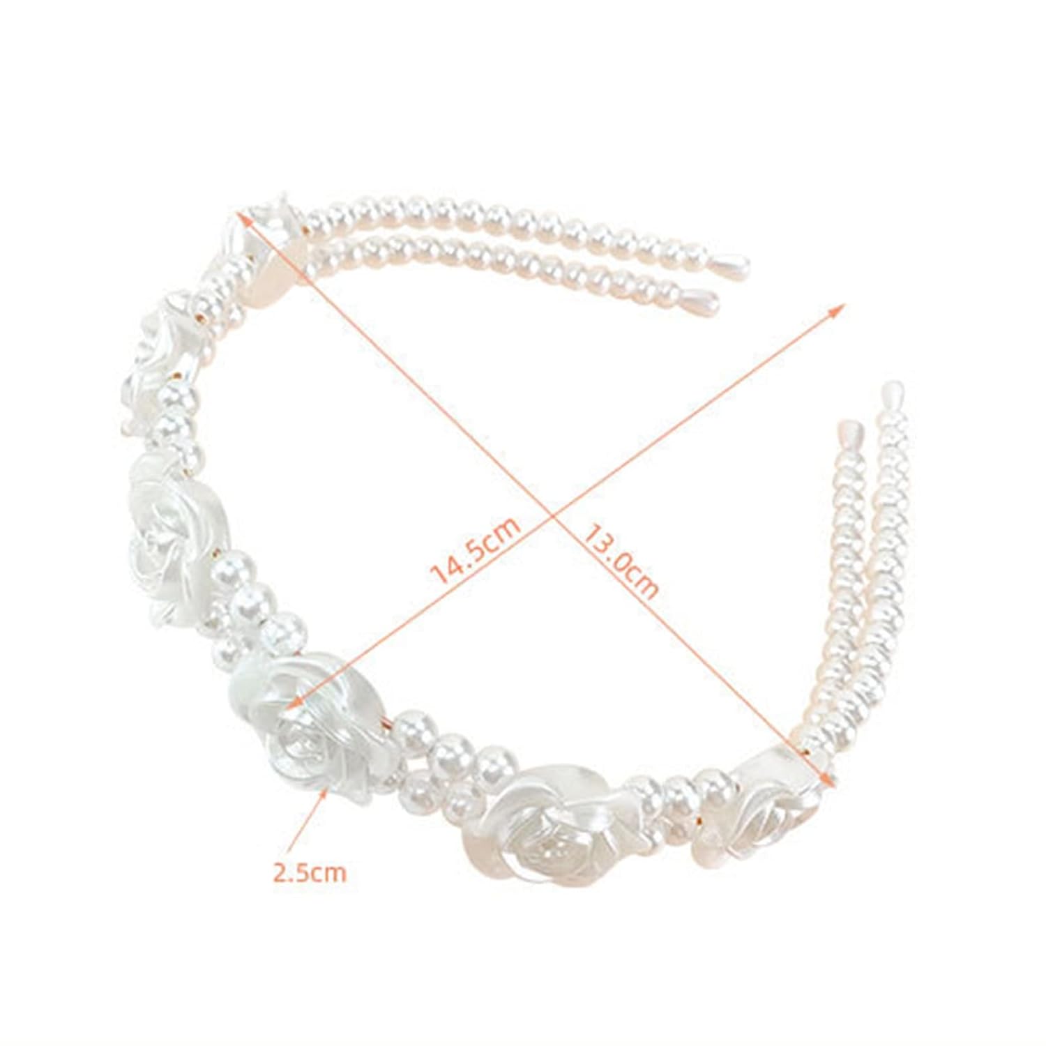 Elegante diadema de corona de rosas de plástico, tiara de princesa floral de rosas blancas, diadema francesa para novia, boda, fiesta, accesorio