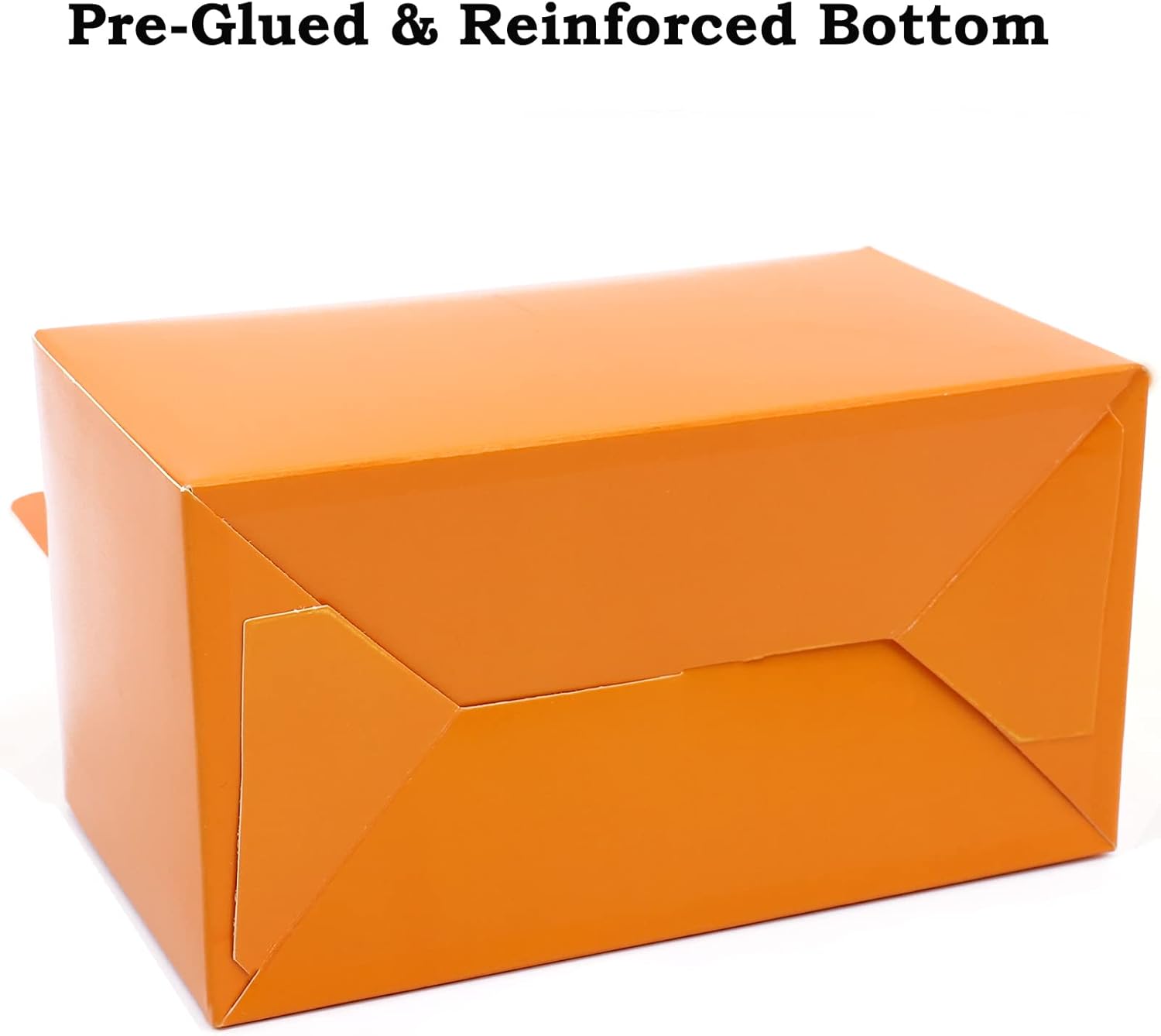 Oletx 12 cajas de regalo a dos aguas naranjas, caja pequeña de regalo de fiesta de 5.9 pulgadas, caja de golosinas, caja de dulces de galletas para