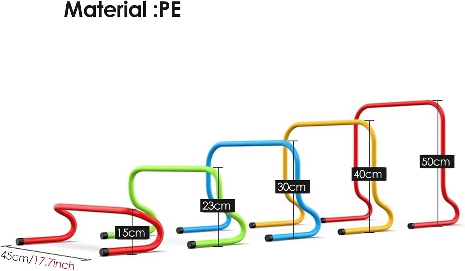 YXXSDP Juego de 5 obstáculos para entrenamiento de velocidad de agilidad, salto de atletas y entrenamiento de velocidad, equipo de fitness, para