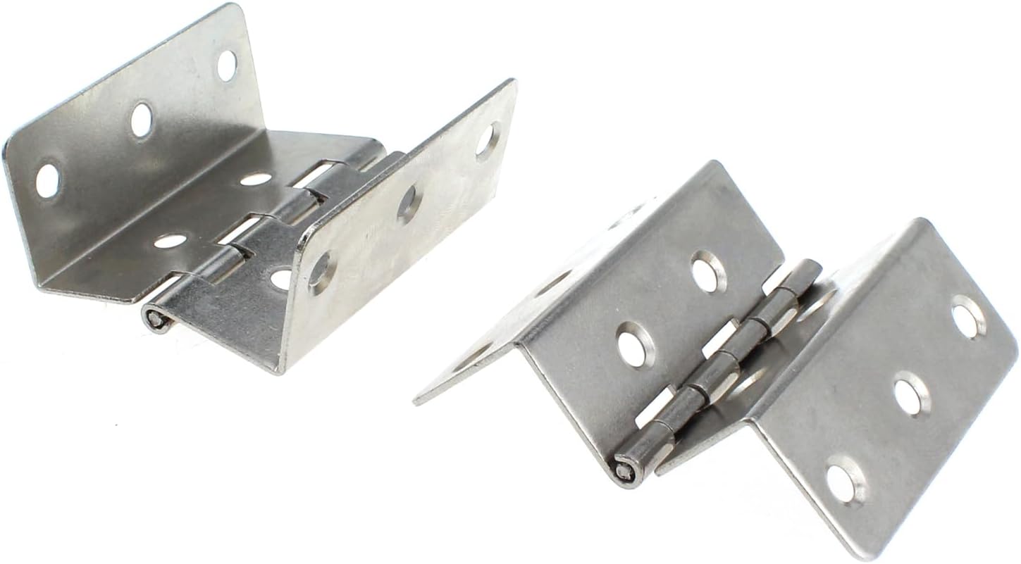 Bisagras decorativas de caja de 2 piezas, 1.732 x 0.591 x 0.039 in, cuatro bisagras plegables para puerta, gabinete, muebles, baúl de joyería vintage