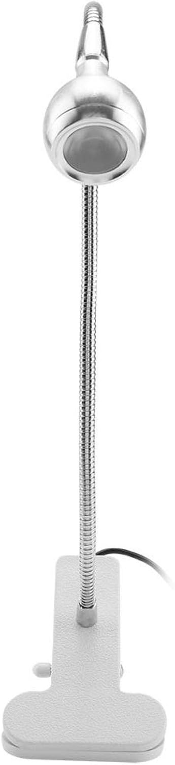 Mini lámpara de noche de escritorio con clip, luz LED USB de cuello de cisne para protección de ojos, lámpara de cabecera para estudio en casa