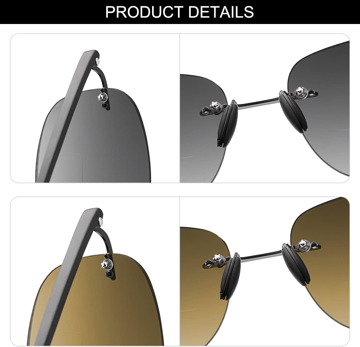 YIMI 2 pares de lentes de lectura bifocales con luz azul, protección UV400, lentes de sol deportivos de doble uso para hombres y mujeres