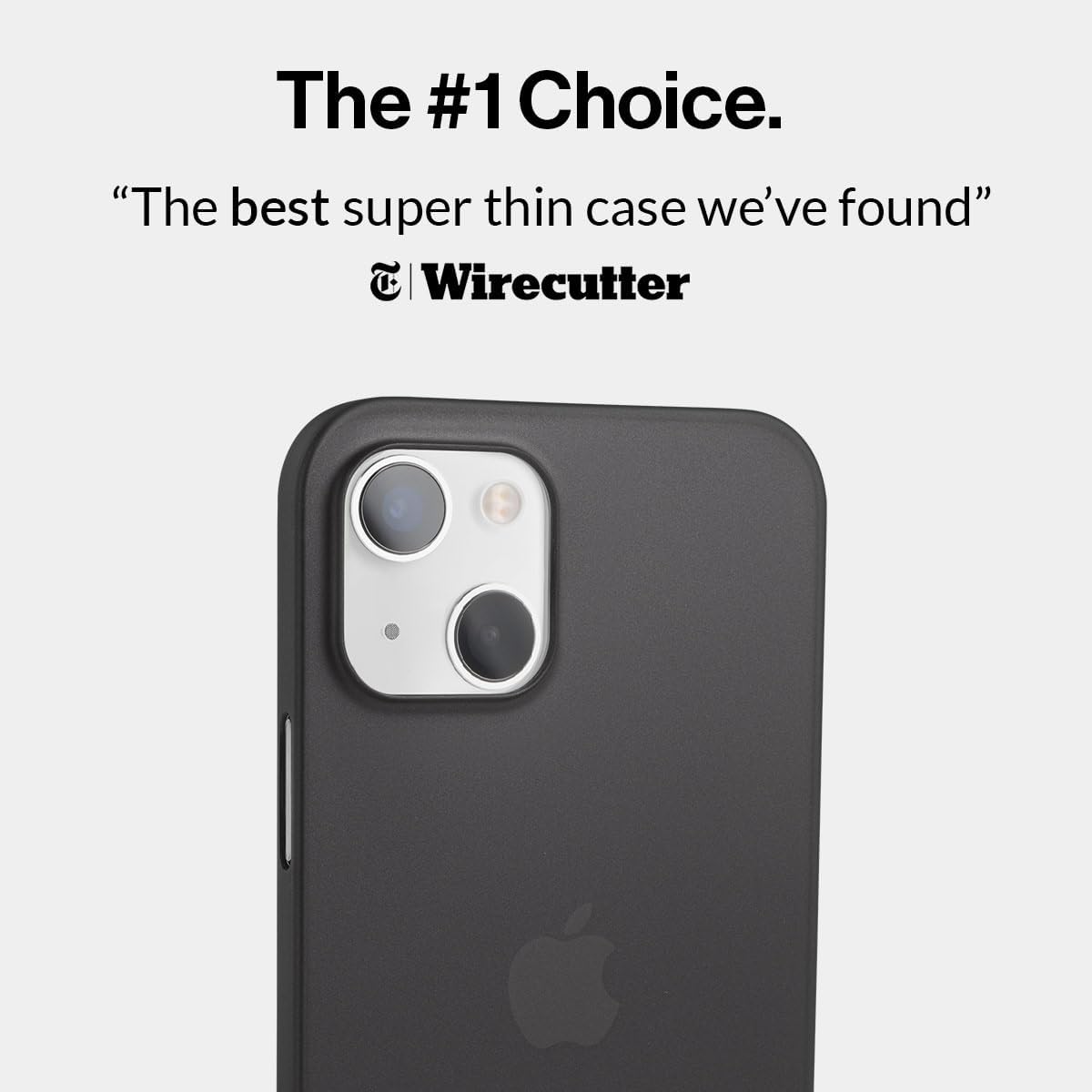 totallee Funda delgada para iPhone 15 Plus, la más delgada, minimalista, para Apple iPhone 15 Plus (2023) (negro escarchado)