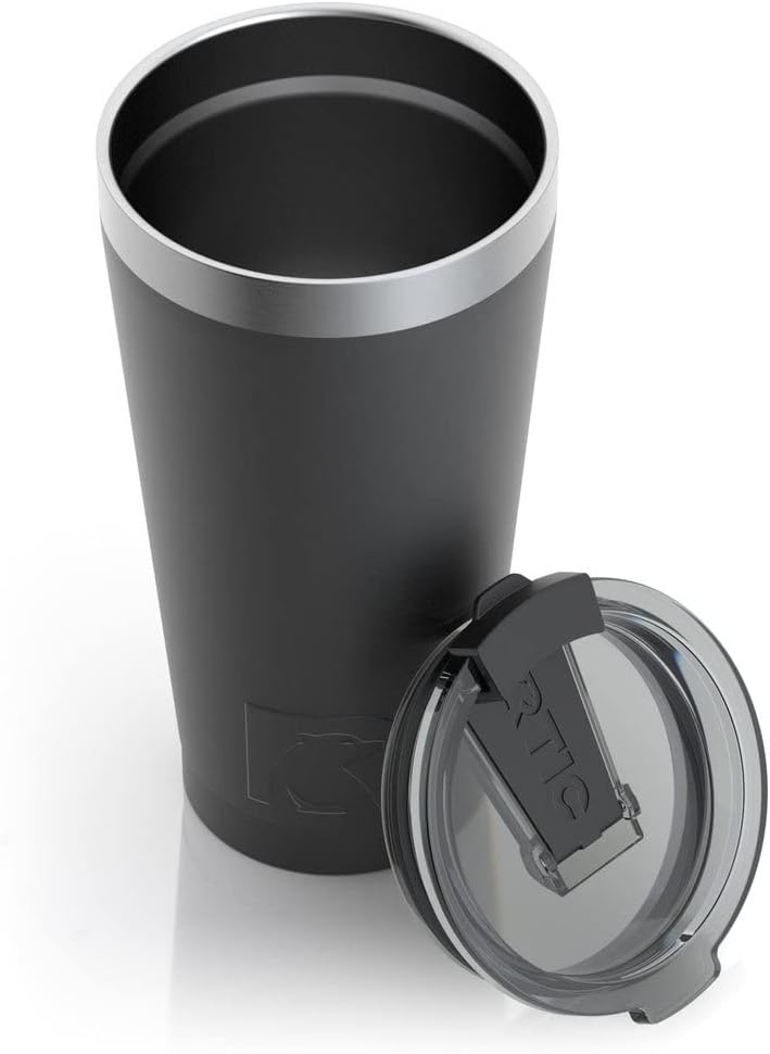 RTIC Pint – Vaso aislado de acero inoxidable de 16 onzas para café, cóctel congelado, bebida, taza de viaje de té con tapa, a prueba de derrames,