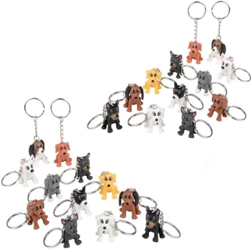 Llaveros para cachorros de 1.5 pulgadas, paquete de 24 unidades, recuerdo de fiesta, accesorios, bolsas de golosinas, premios, piñatas, carnavales