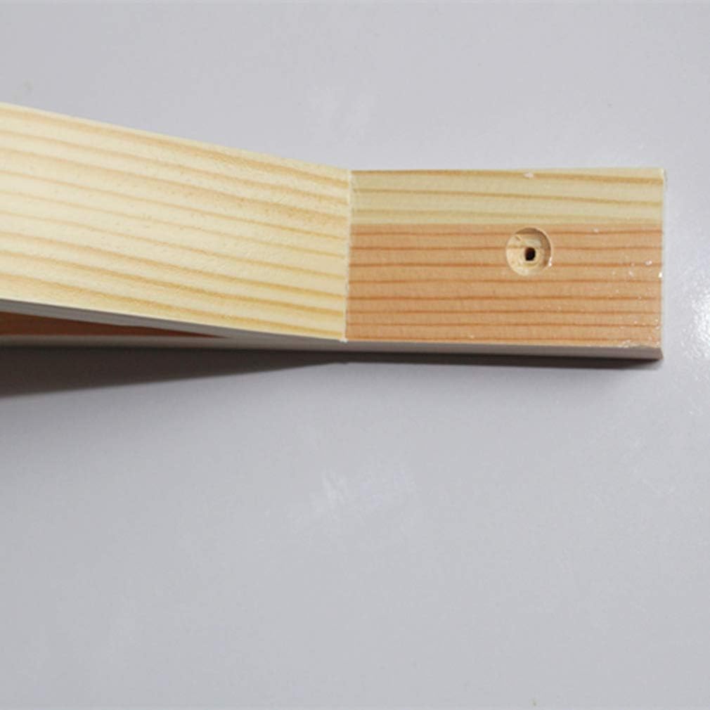 Soportes para estante de madera de pino maciza oculta para montaje en pared, soportes flotantes para estanterías, cocina, sala de estar, decoración