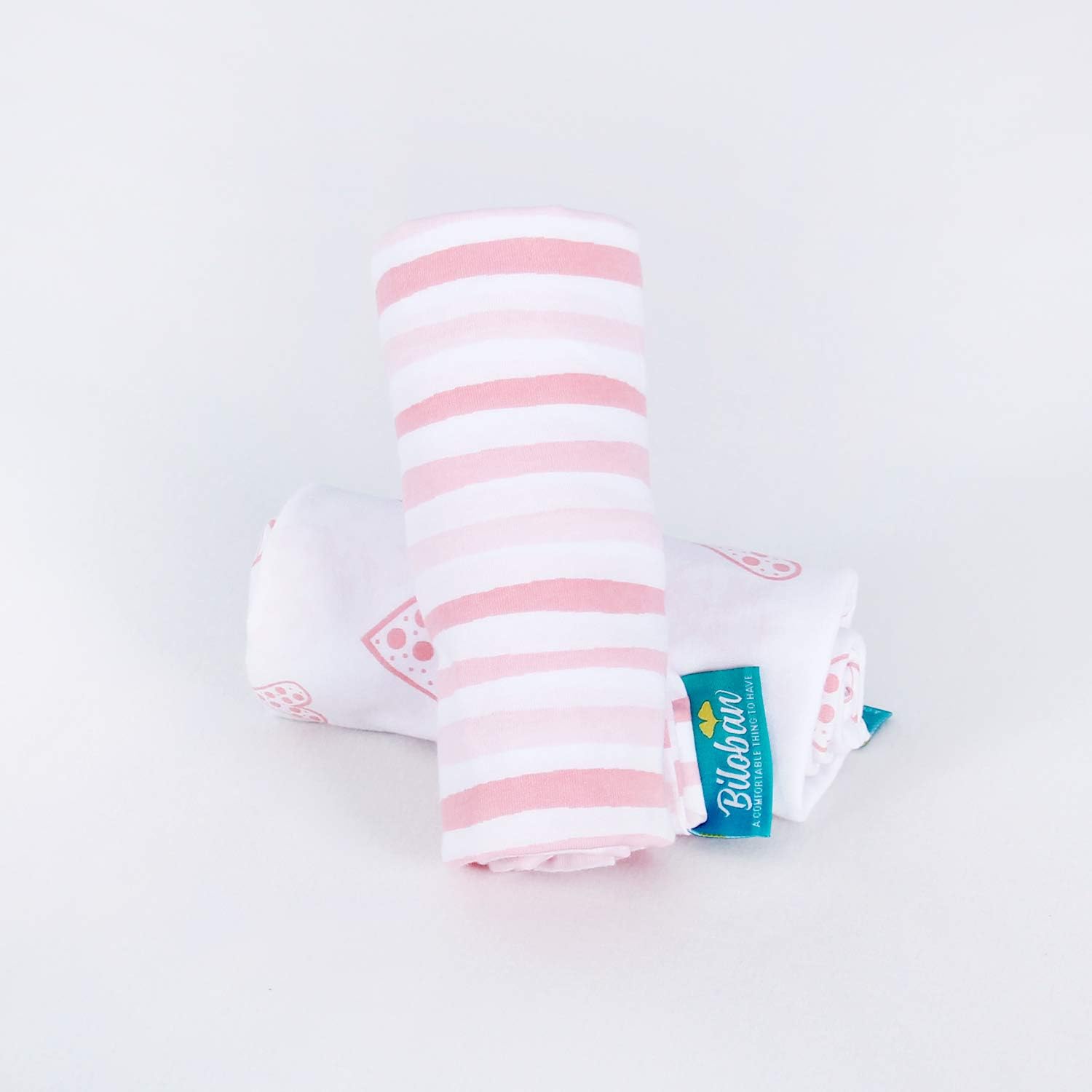 Sábanas ajustadas de cuna, compatibles con Dream On Me Karley, 2 unidades, 100% algodón de punto jersey, rayas rosas y corazones, estampados para