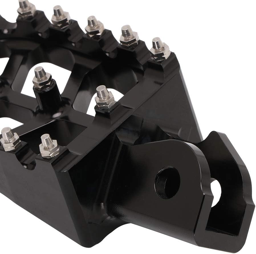 JFG RACING Surron Estriberas con resortes, CNC 7075 Sur Ron reposapiés para bicicleta eléctrica SurronSur Ron XSur Ron SX160X260, color negro