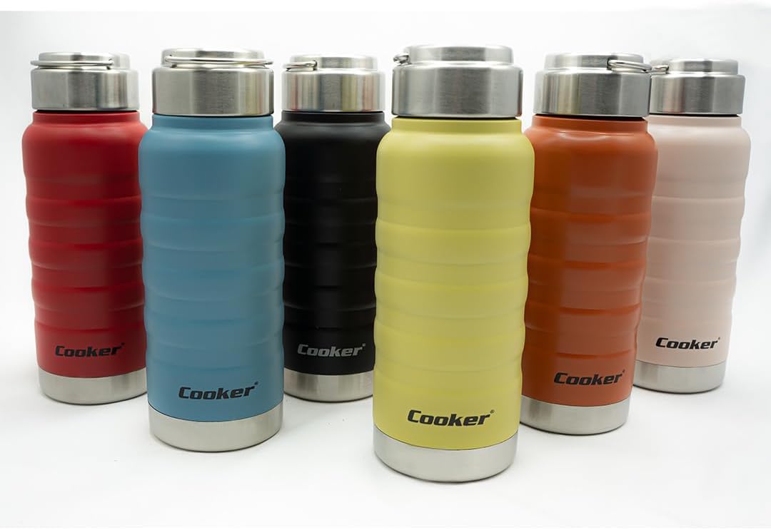 Termo de cocina frío caliente, botella de 14 onzas, cuerpo de acero pintado de doble capa inoxidable e irrompible, café, bebidas frescas, sin BPA,