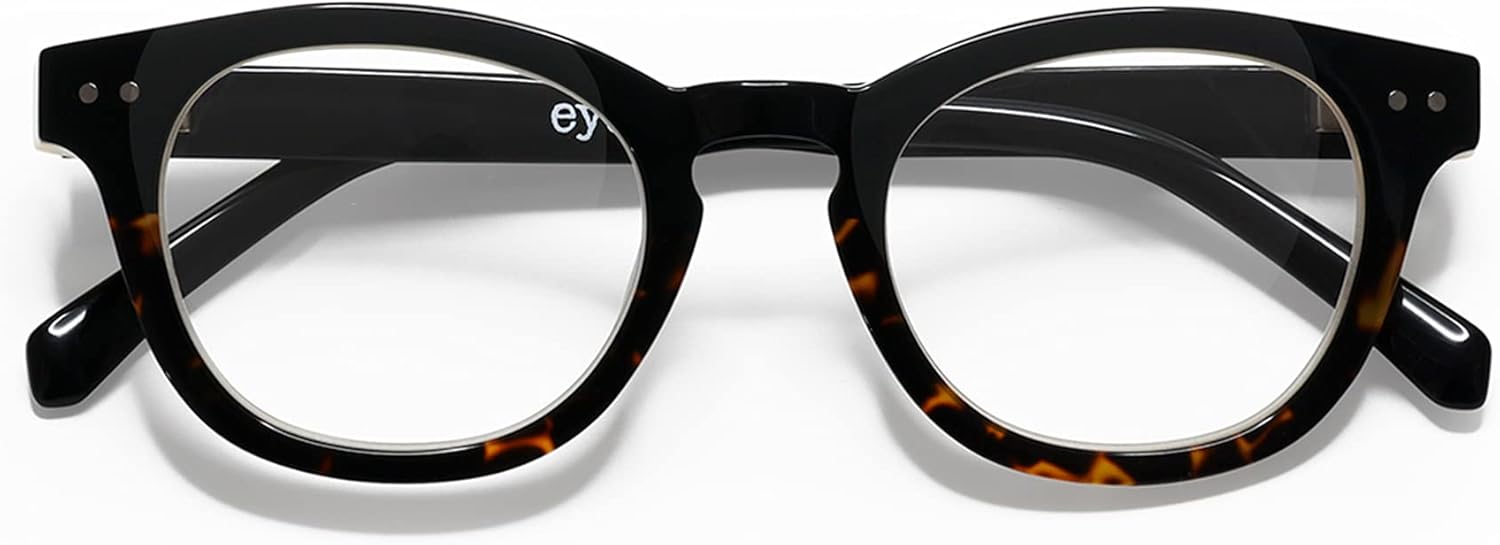 eyebobs – Waylaid (Wide)  Premium Reading Glasses for Men and Women  Round Frame for Wide Faces  Available in 0.0x – 4.0x
