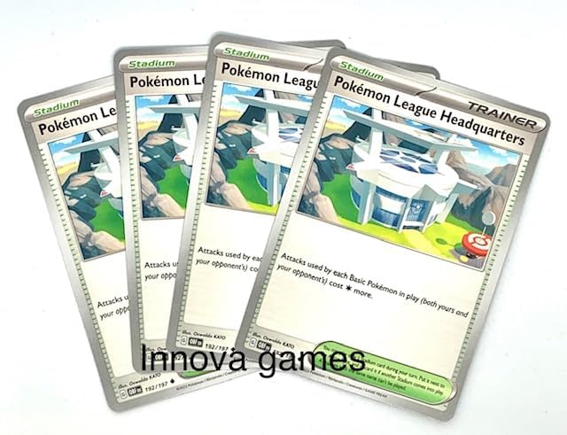 Pokemon League Headquarters 192197  Llamas de obsidiana  x4 Pokemon Trainer Card Playset  Lote