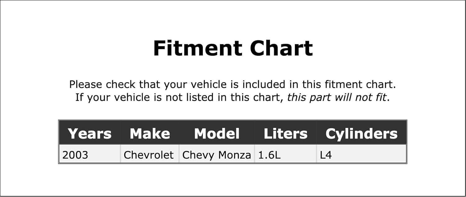 Fuel Filter Compatible With Chevrolet Chevy Monza 1.6L L4 2003 PC-1066748