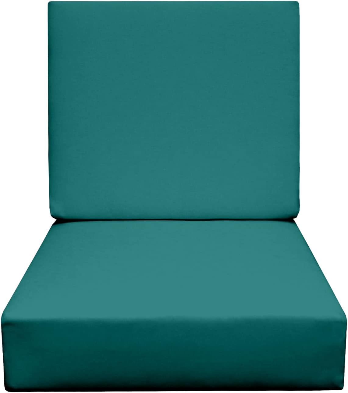 RSH Décor – Juego de cojines de espuma para asientos profundos para interiores y exteriores, asiento de 26 x 30 x 5 pulgadas y respaldo de 26 x 20 x