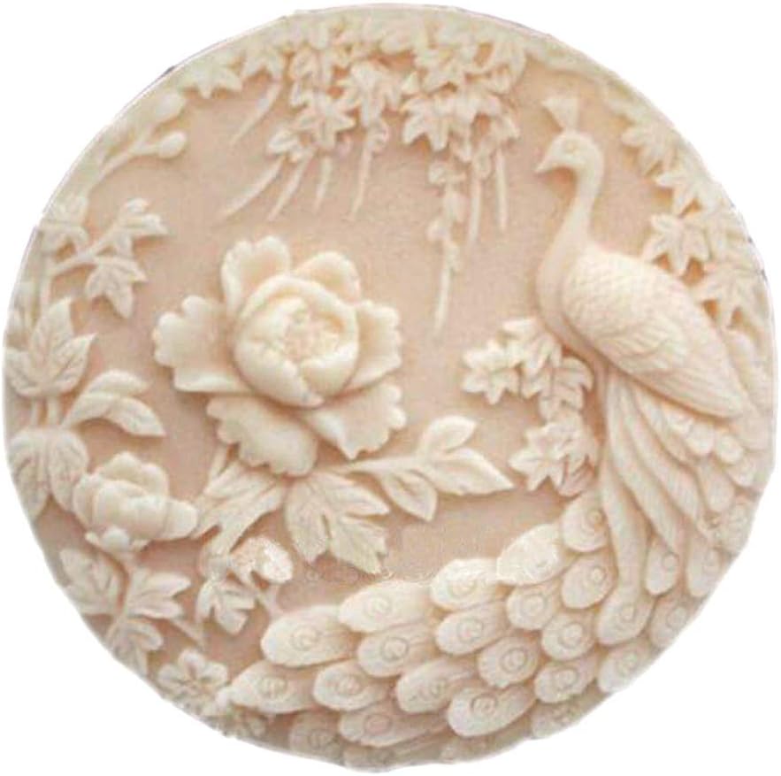 Moldes de silicona para jabón de pavo real, moldes de jabón para hacer jabón, moldes de silicona para jabones, manualidades, manualidades, velas de