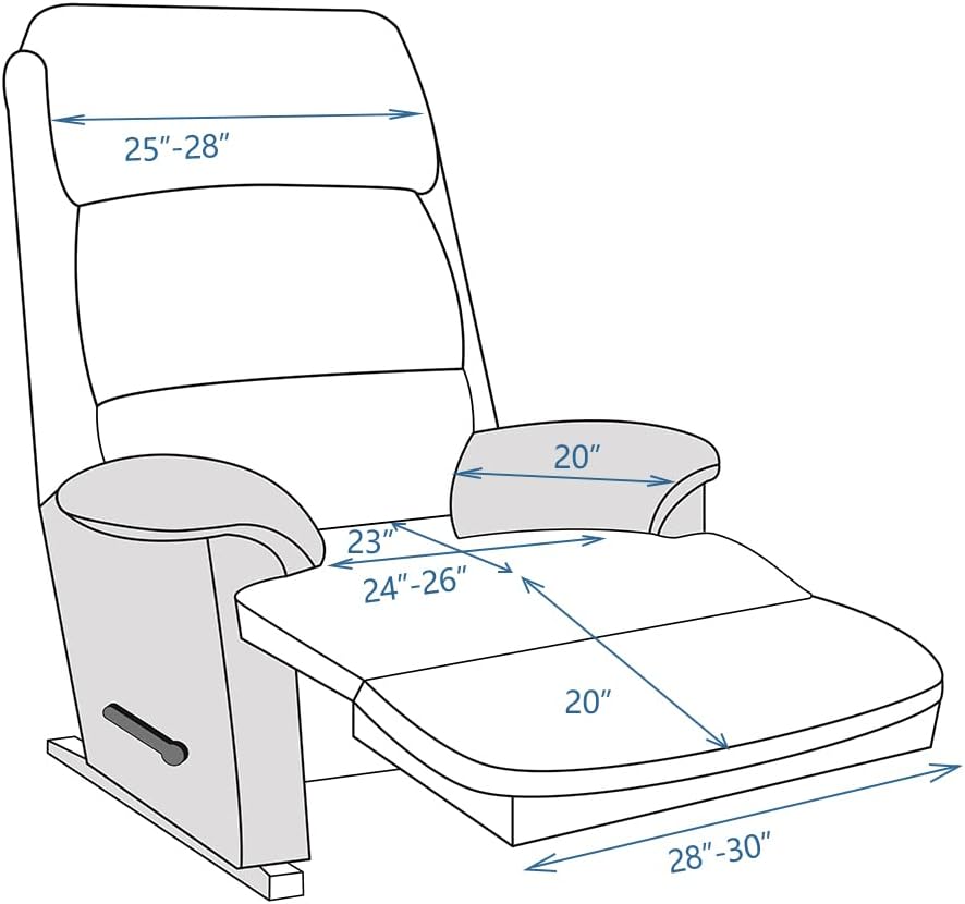 STONECREST – Funda para silla reclinable, funda de piel sintética resistente al agua, se mantiene en su lugar (chocolate, cojín en T de 28 pulgadas