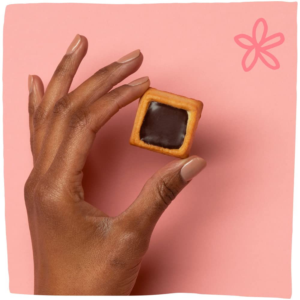 Michel et Augustin Cuadros de galletas de chocolate gourmet  Barras de galletas europeas envueltas individualmente  Chocolate negro y sal marina +