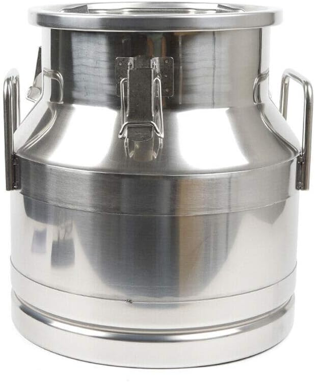20L 5.25 galones de acero inoxidable lata de leche, jarra de leche cubo de vino cubo botella contenedor líquido almacenamiento Wtapa sellada de