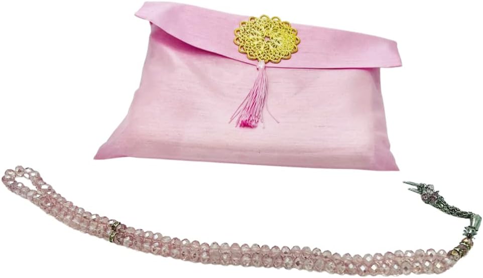 Tapete de oración islámica, alfombra de oración turca con bolsa y sellado de adornos, alfombrilla de oración portátil con práctica bolsa,