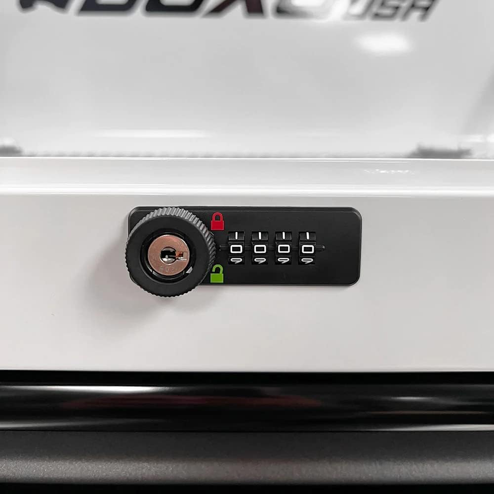 Boxo USA – Caja de herramientas de transporte manual con 5 cajones de 26 pulgadas, caja de herramientas de acero resistente con sistema de bloqueo